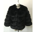 New faux furry slim mink jacket short faux fur fur coat female