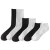 Absorbent Anti-odor Black And White High-top Basketball Socks For Men