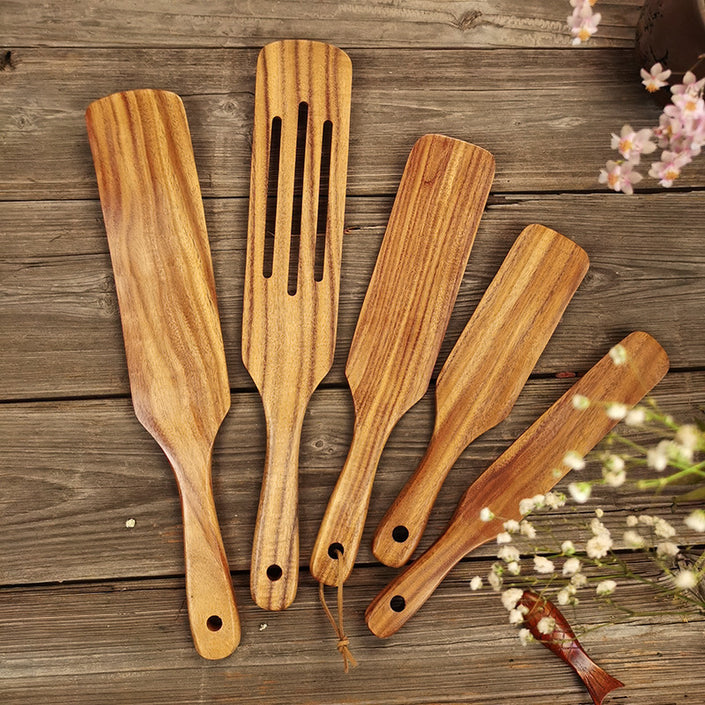 New Thai Teak Four-piece Spatula Simple Style Steak