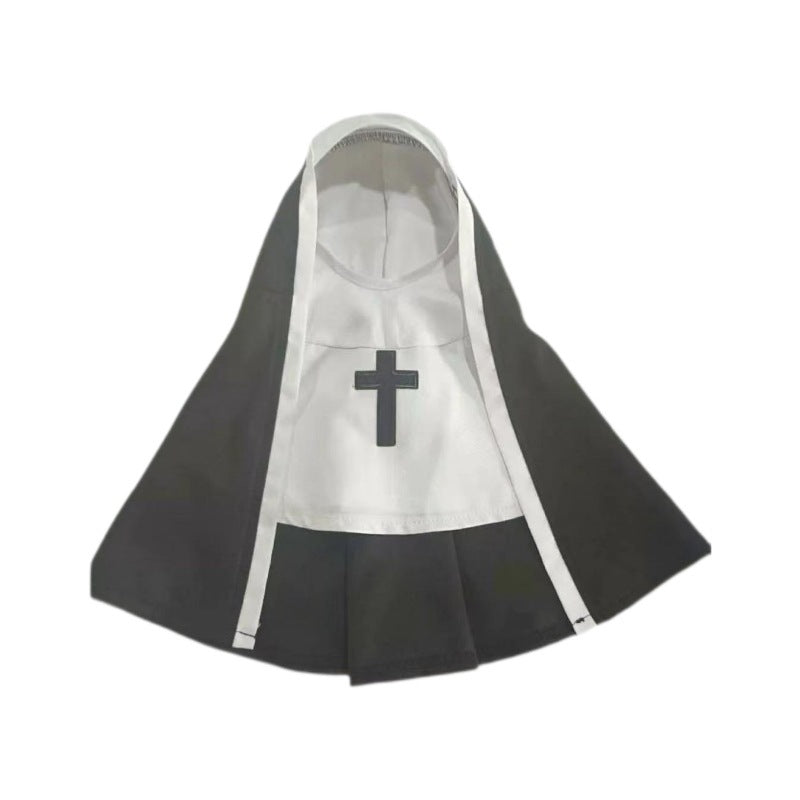 PET SHOW Nun Dog Costume For Small Medium Dogs Halloween Cosplay Outfit Black White Cloak Dress Up Pets Apparel Holiday Party Clothes Boys Girls