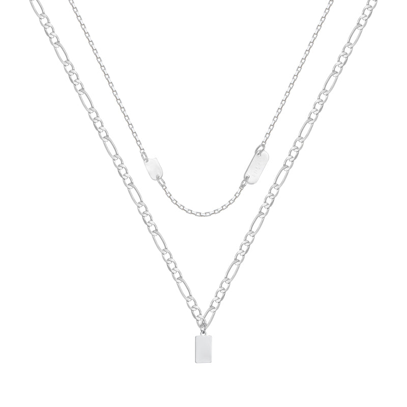 Simple Double Layer Stacked Necklace For Women