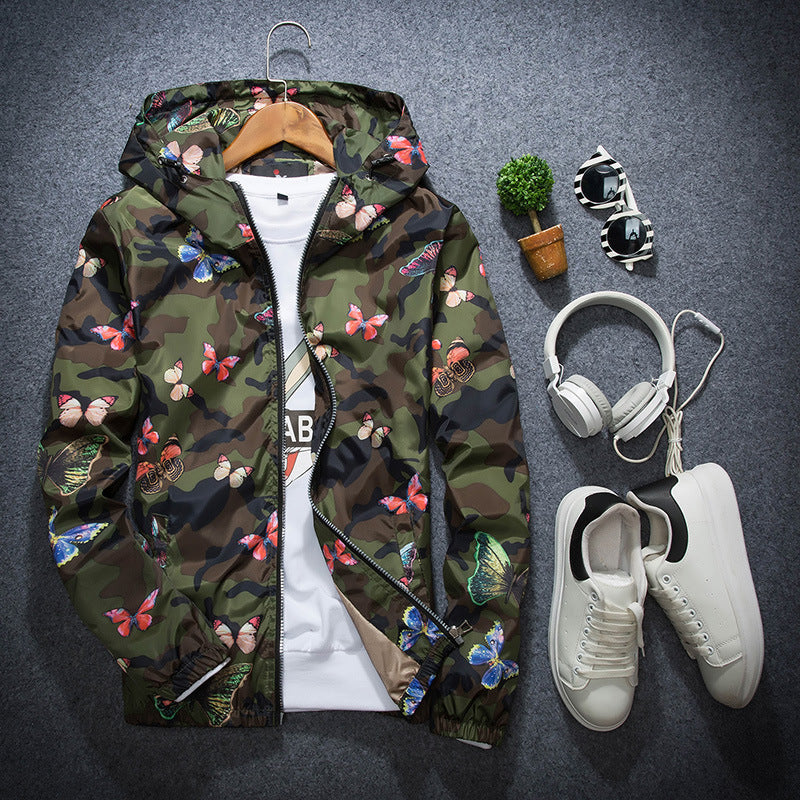 Thin camouflage butterfly coat for men