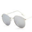 Round Frame Fashionable White Jingting Sunglasses