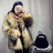 Women's Coat Fox Fur Overcoat Mid-length Korean Style Lapel Winter