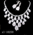 Gorgeous Diamond Necklace Set Wedding Bride Evening Costume Jewelry Set To Map Samples