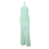 Off-shoulder Halter Butterfly Decoration Slim Fit Holiday Dress Women