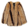 Artificial Fox Fur Marbled Fur Coat