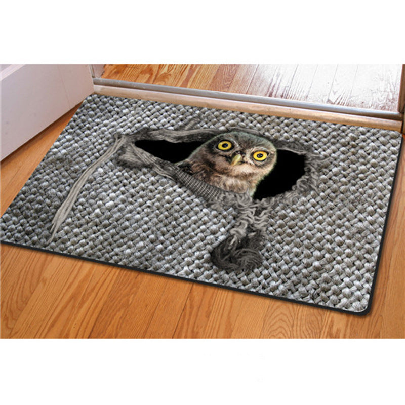 3D cute cat print carpet