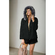 Faux fur plush loose coat