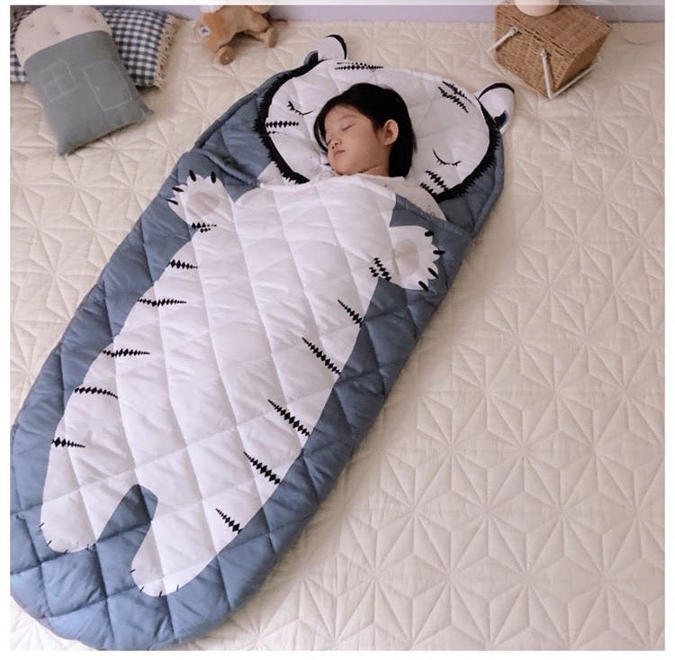 Cotton cartoon baby anti-kick sleeping bag