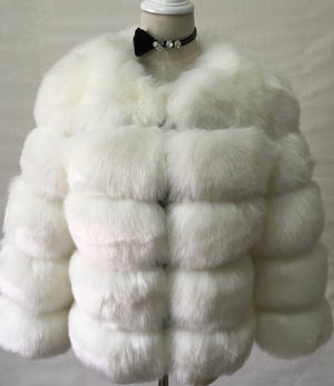 New Fox Fur Fur Coat Women's Short Long-sleeved Fur Artificial Fur Coat