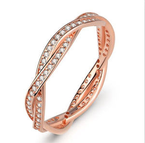 Women's Winding Micro-set Gold Ring