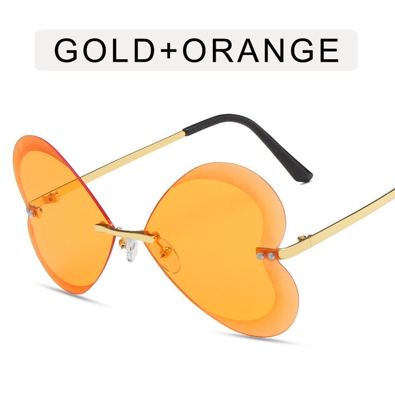 Retro Trend Love Personality Metal Sunglasses Women