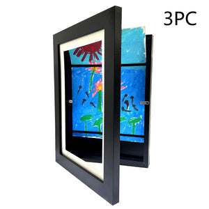 Kids Art Frame Folding Storage Children's Wooden Picture Frame