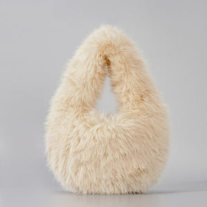 European And American Simple Imitation Fur Plush Tote Women