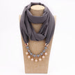 Pearl Chiffon Necklace Scarf Bib Sunscreen Women