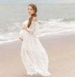 Pregnant Women's Lace Dress Off-the-shoulder Collar