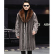 Thick Fur Long Coat Men Autumn Winter Warm