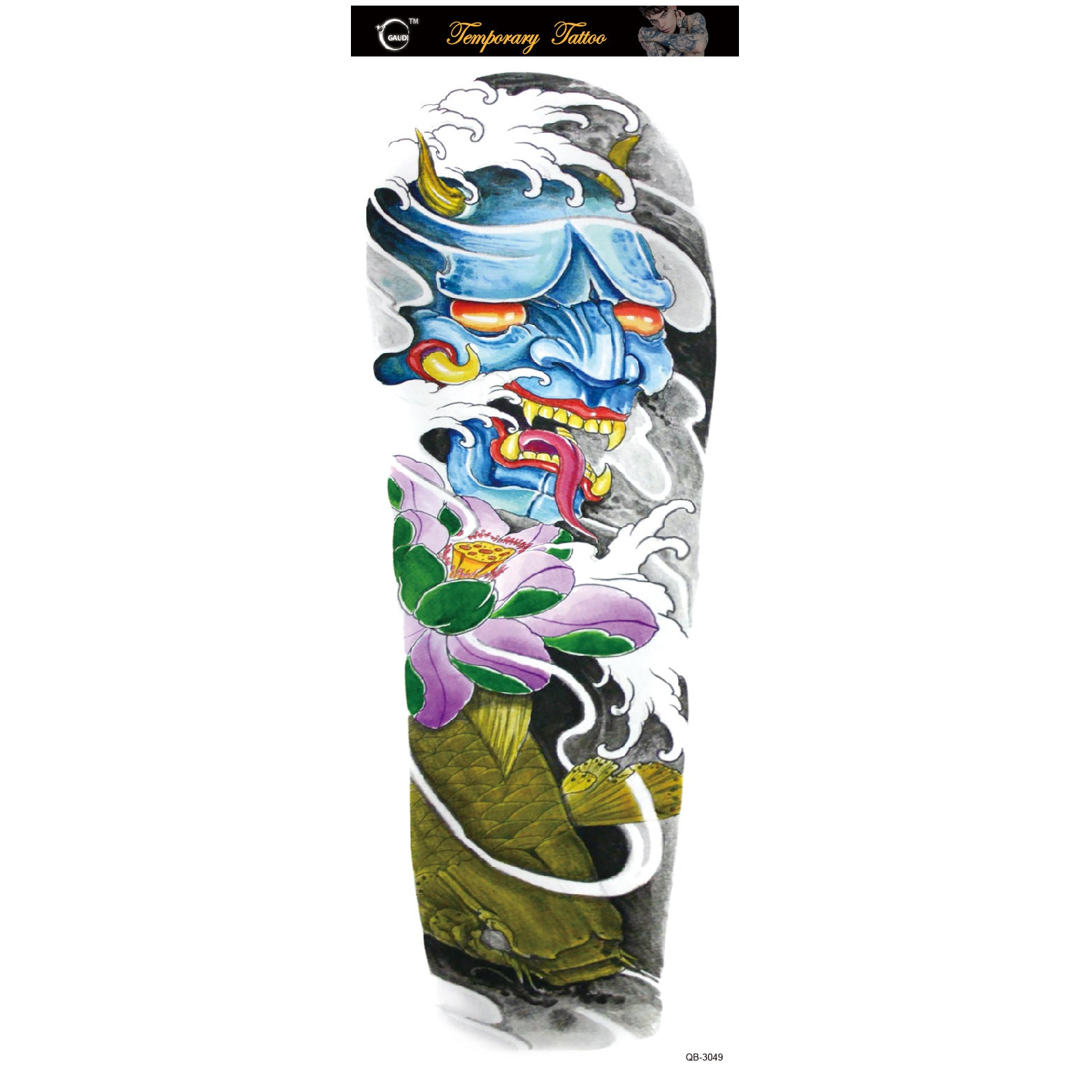 Waterproof Big Picture Full Arm Tattoo Sticker