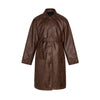 Leather Mid-length Trench Coat Men And Women