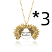 Sunshine Sunflower Necklace Women Men