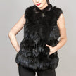 Women's Artificial Fur Splicing Coat