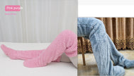 Over Knee High Fuzzy Long Socks Winter Warm Cold Leg Knee Joint Cold-proof Stockings Home Floor Sleeping Socks