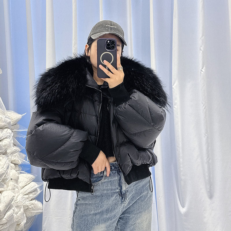 Women's Fashion Down Jacket Fur Coat