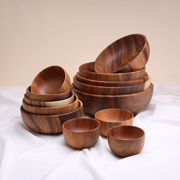 Large And Small Log Rice Bowl Tableware Hotel Restaurant Kitchen