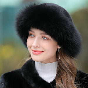 Women's Outdoor Warm Fur Hat In Winter