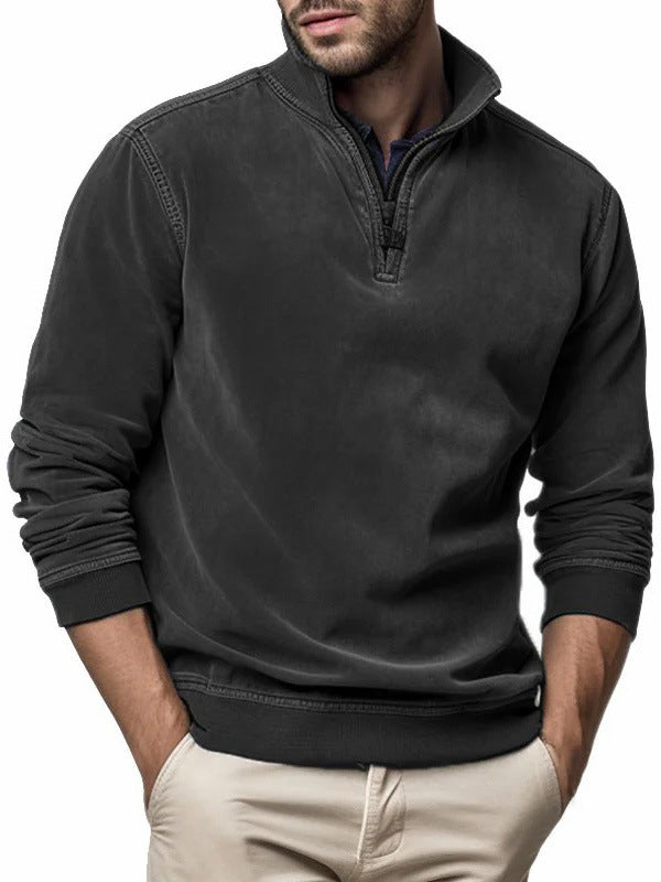 Half Zip Sweaters With Ethnic Style