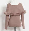 The New S Family Temperament Commuter Wool Shawl Long-sleeved Temperament Slim Knitwear Women