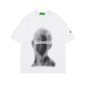 Fashion Fuzzy Printed T-shirt Men