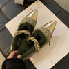 Version Of Pointed Mao Shoes Women Wear Velvet