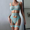 Women's Underwear Mesh See-through High Elastic Comfortable 4-piece Set