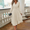 Alpscommerce Elegant Jacquard Long Sleeve Dress