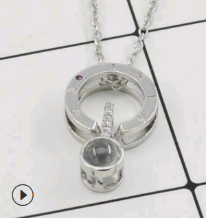 I Love You Necklace With Zircon In 100 Languages