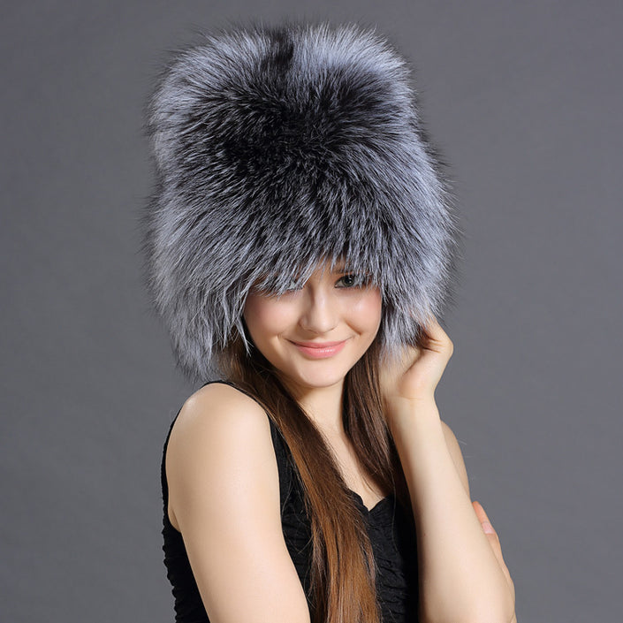 Fox Fur Woven Hat Fox Fur Straw Hat Fox Hat Fashion