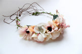 Flower girl flower bridesmaid wreath seaside