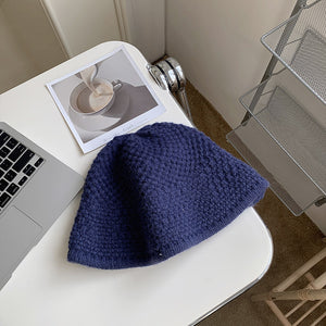 Loose Wool Knitted Warm Wool Bucket Hat