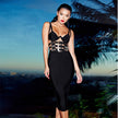 Women's Hot Style Sexy Sling Metal Buckle Hollow Bandage Dress Women