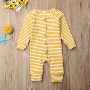 Newborn striped jumpsuit knitted warm clothing