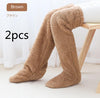 Over Knee High Fuzzy Long Socks Winter Warm Cold Leg Knee Joint Cold-proof Stockings Home Floor Sleeping Socks