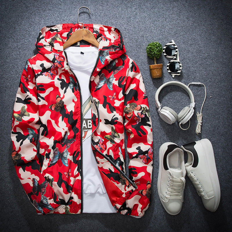 Thin camouflage butterfly coat for men