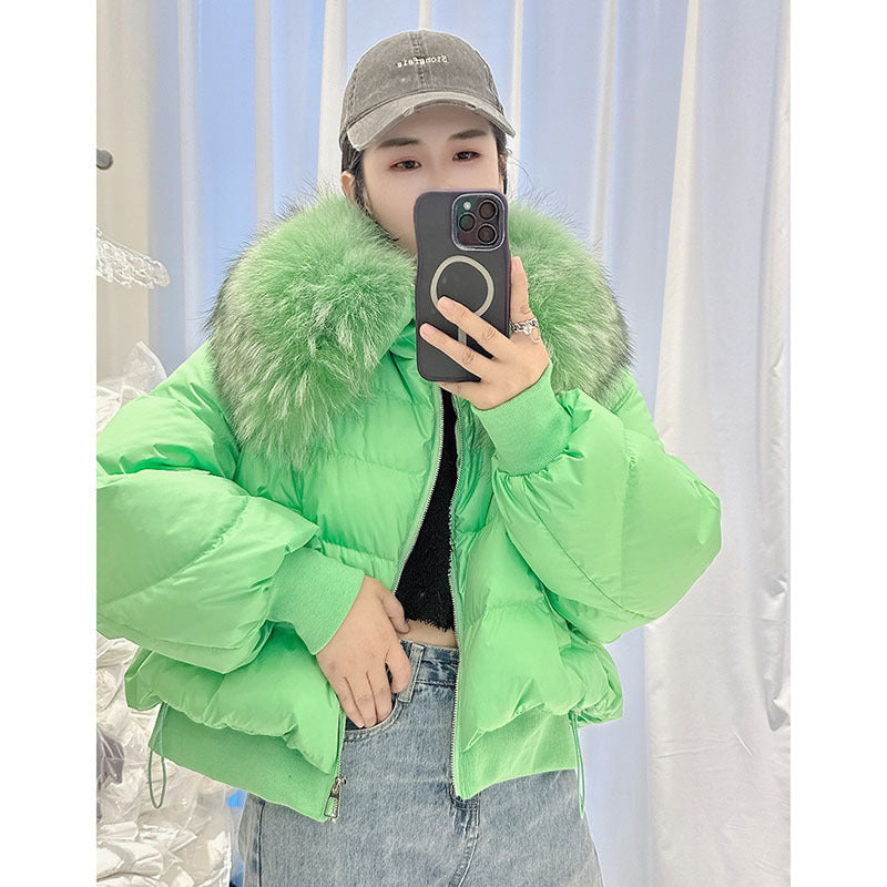 Women's Fashion Down Jacket Fur Coat