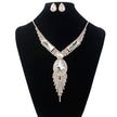 S151 fashion bridal jewelry set, tassel diamond, colorful micro wedding jewelry, necklace, earring set