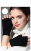 Wool half finger gloves