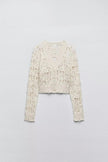 Women's Fashion Leisure Ripped Decorative Knitted Cardigan Jacket