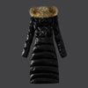 Raccoon Large Fur Collar Plus Size Slim Down Coat And Long Women