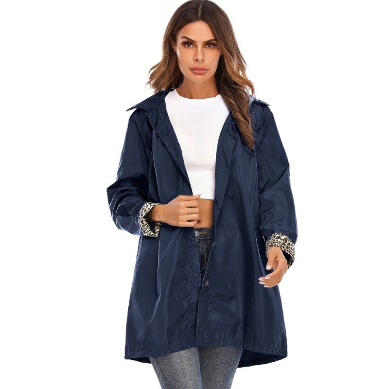 Jacket Solid Flowers Coats Big For women Trench Coat Puffy